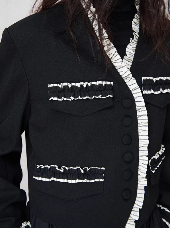 Modern Tweed-Inspired Casual Blazer