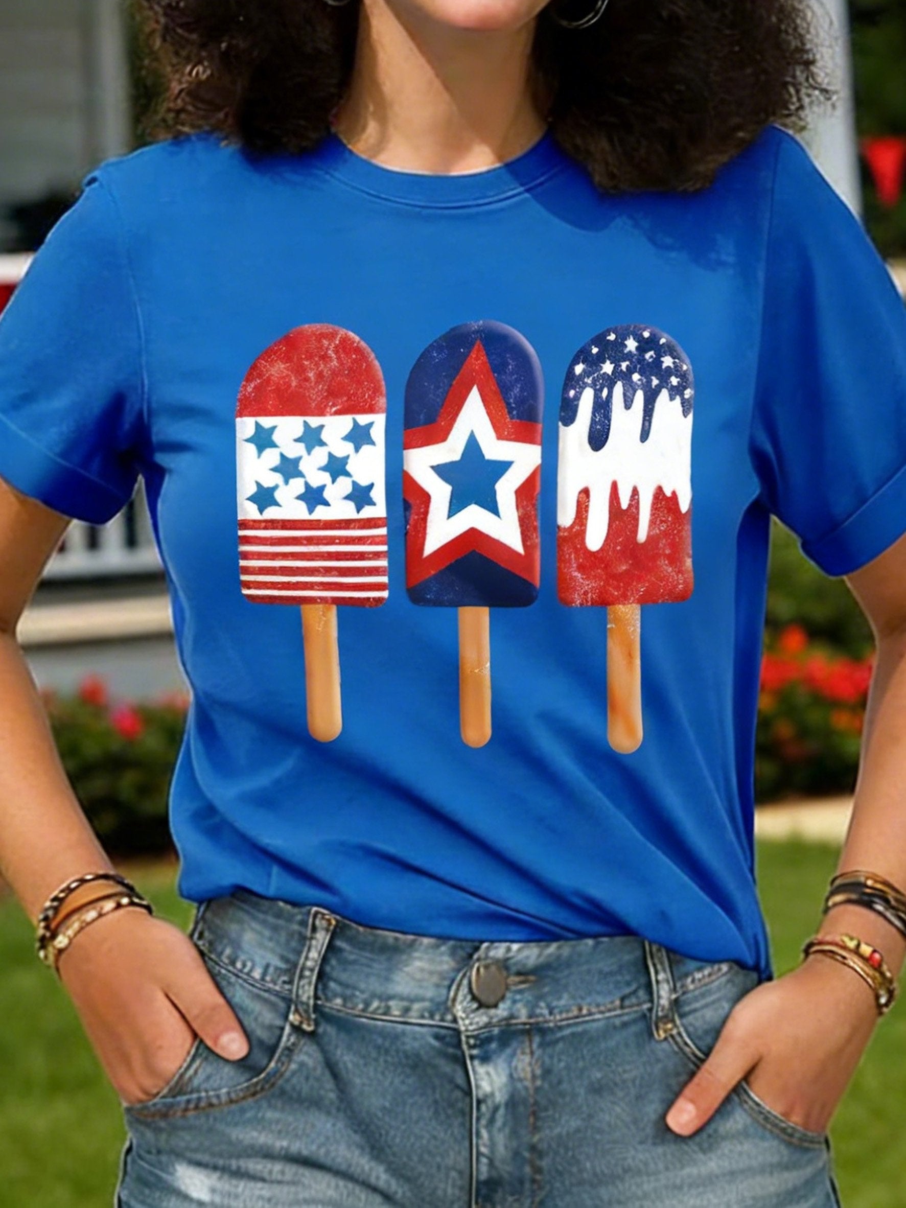 Women's 250th Anniversary Of The Founding Of the United States Cotton Vintage Short Sleeve Crew Neck 3D Printing Daily Going Out Casual T-Shirt