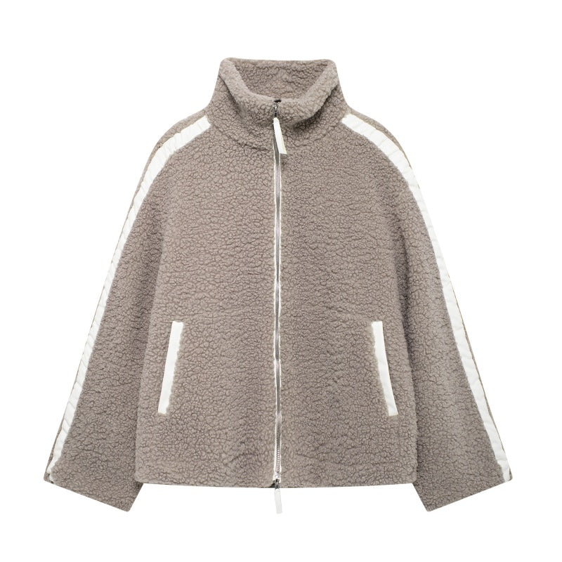 Zip-Up Fleece Jacket with Pockets