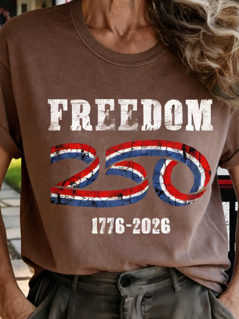 Text Letters Casual Crew Neck T-Shirt