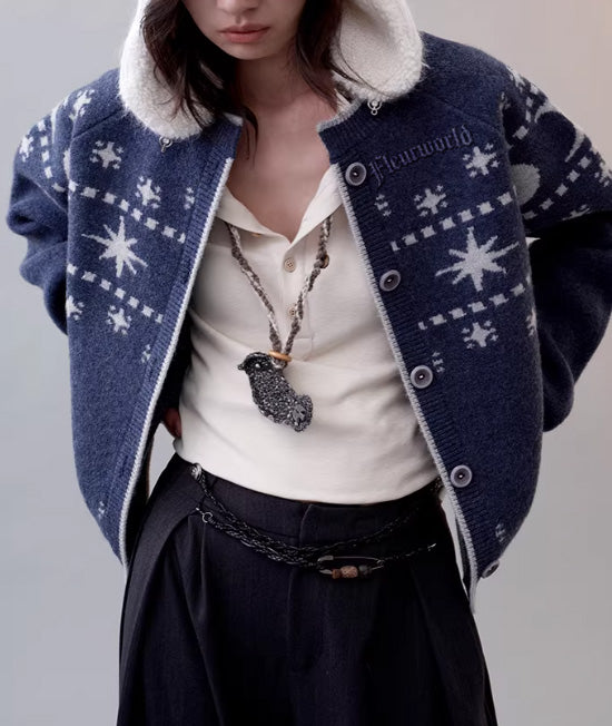 Soft Pile Knit Cardigan Jacket