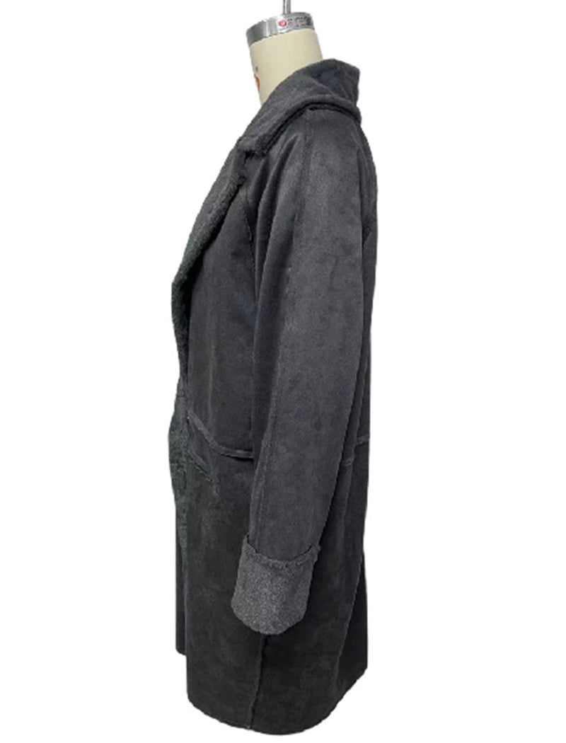 Shearling-Lined Oversized Coat