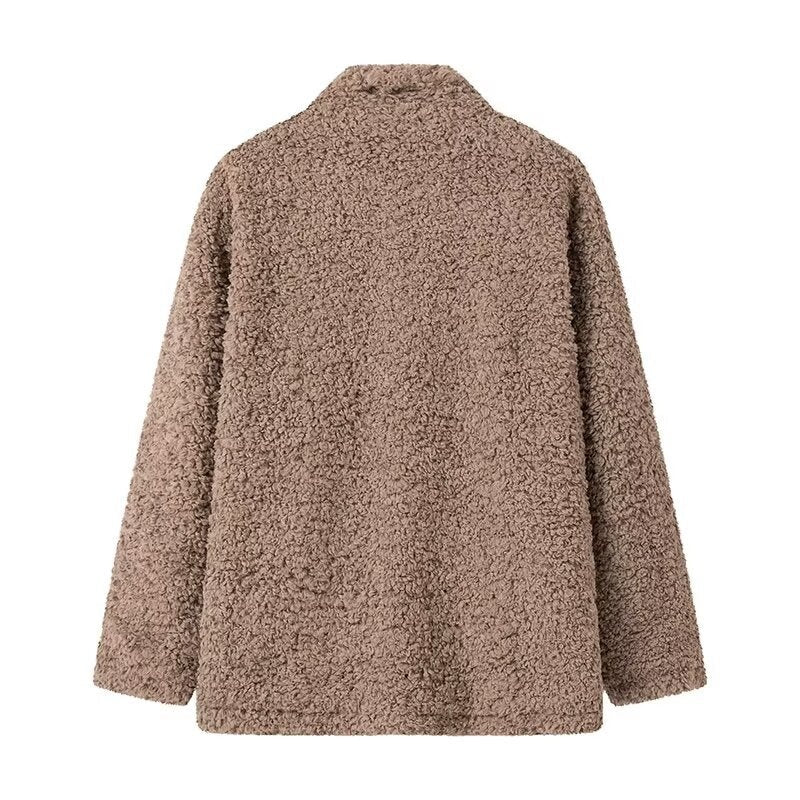 Oversized Faux Fur Jacket with Soft Texture
