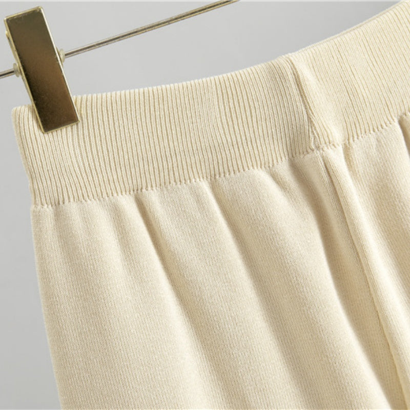 Knit Wide-leg Pants Set