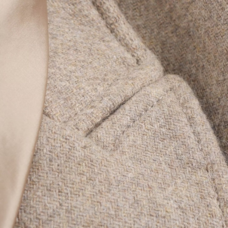 Longline Coat with Faux Fur Collar