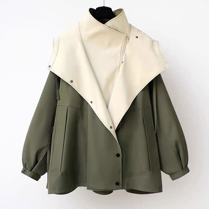 Layered Oversized Hooded Jacket