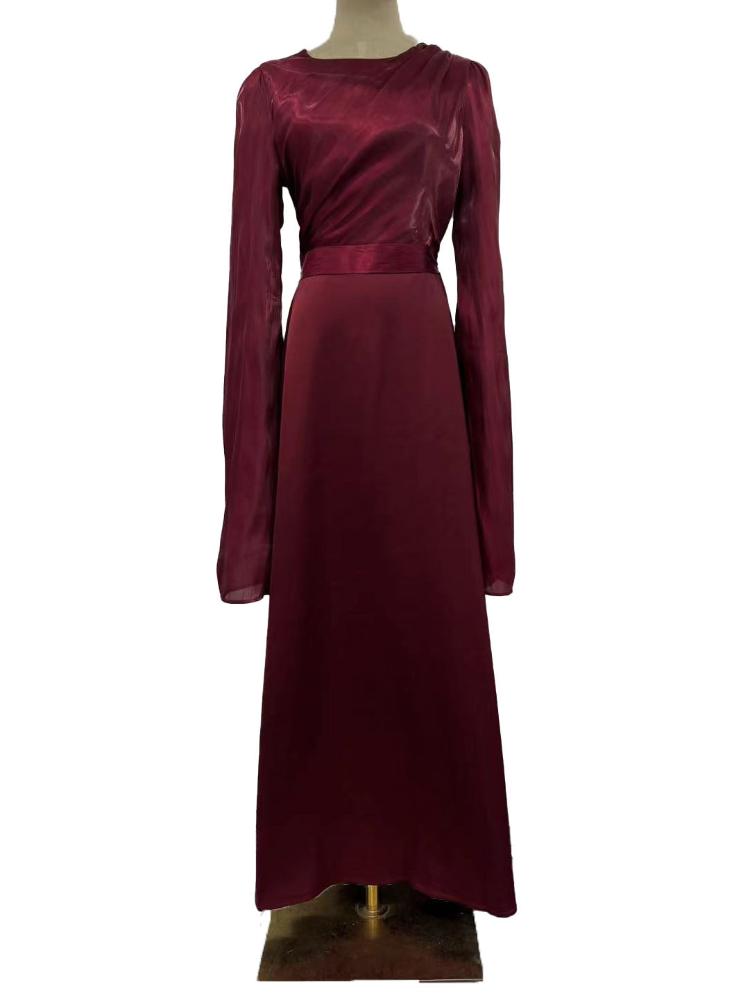 Draped Sleeves Bodycon Maxi Dress