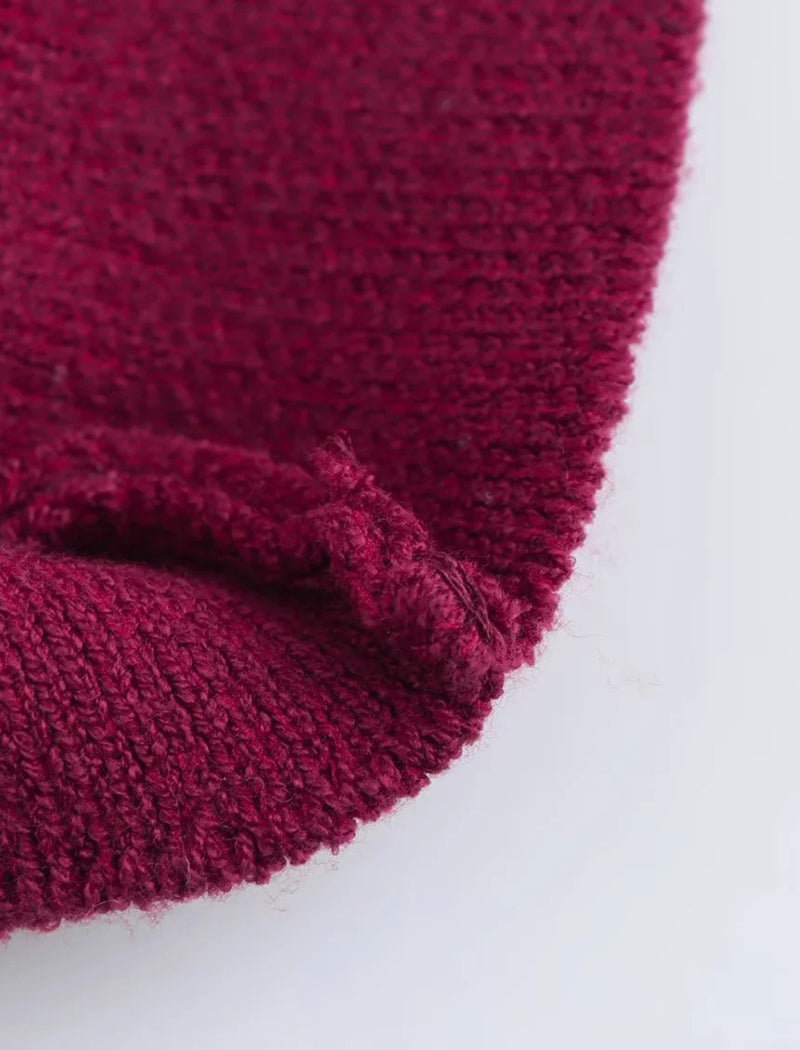Cape Style Knit Coat