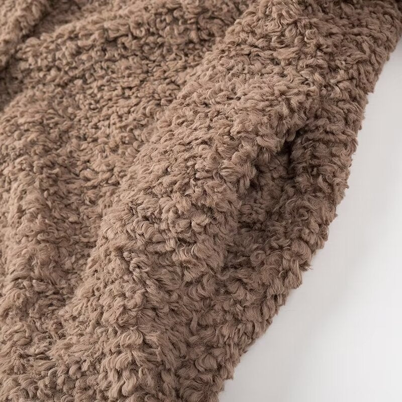 Oversized Faux Fur Jacket with Soft Texture