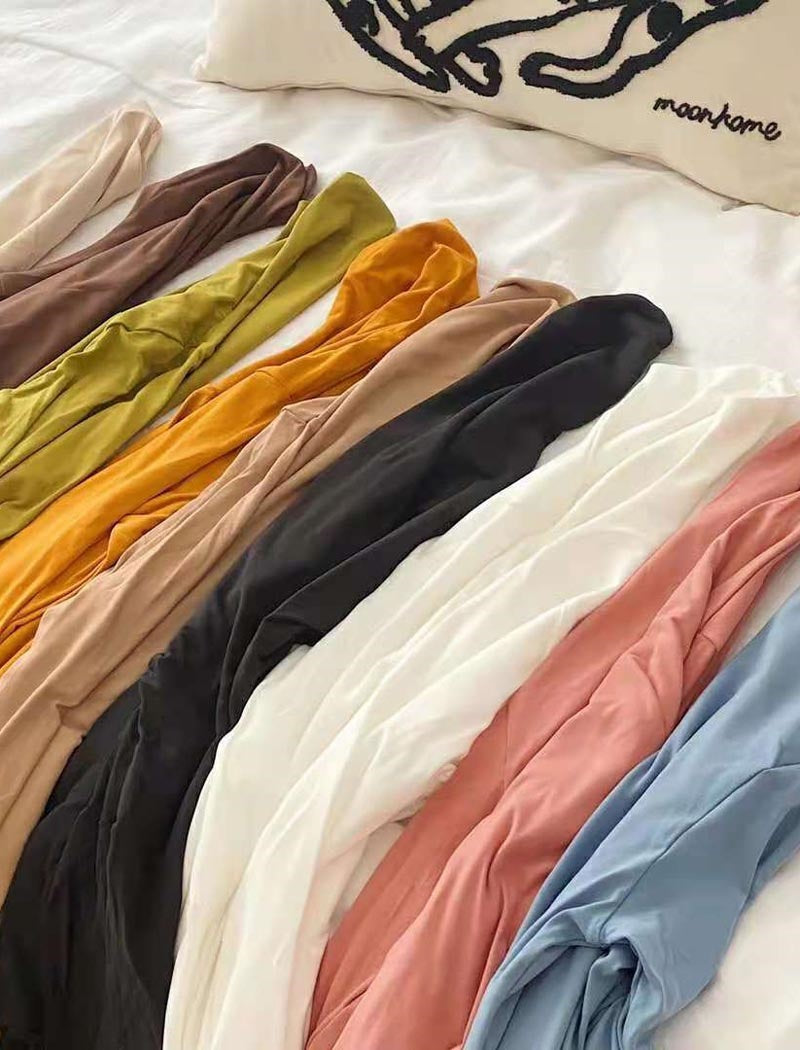 High-Neck Long-Sleeve Basic Top