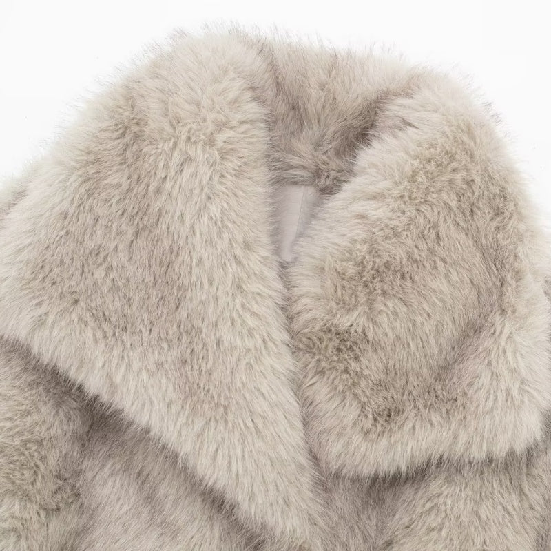 Cropped Faux Fur Jacket