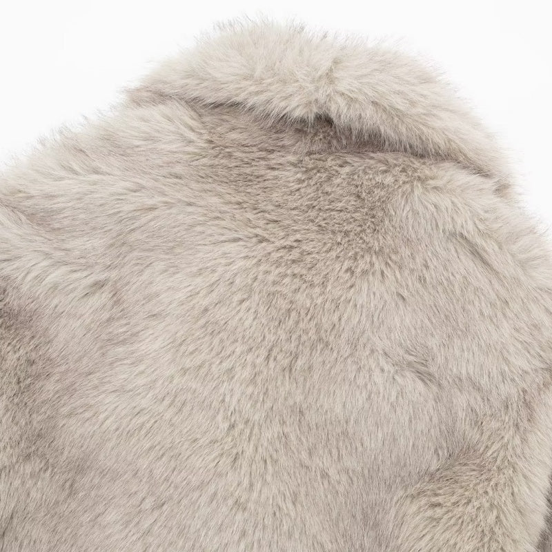Cropped Faux Fur Jacket