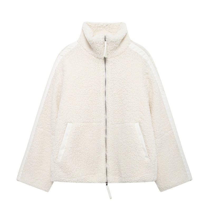 Zip-Up Fleece Jacket with Pockets
