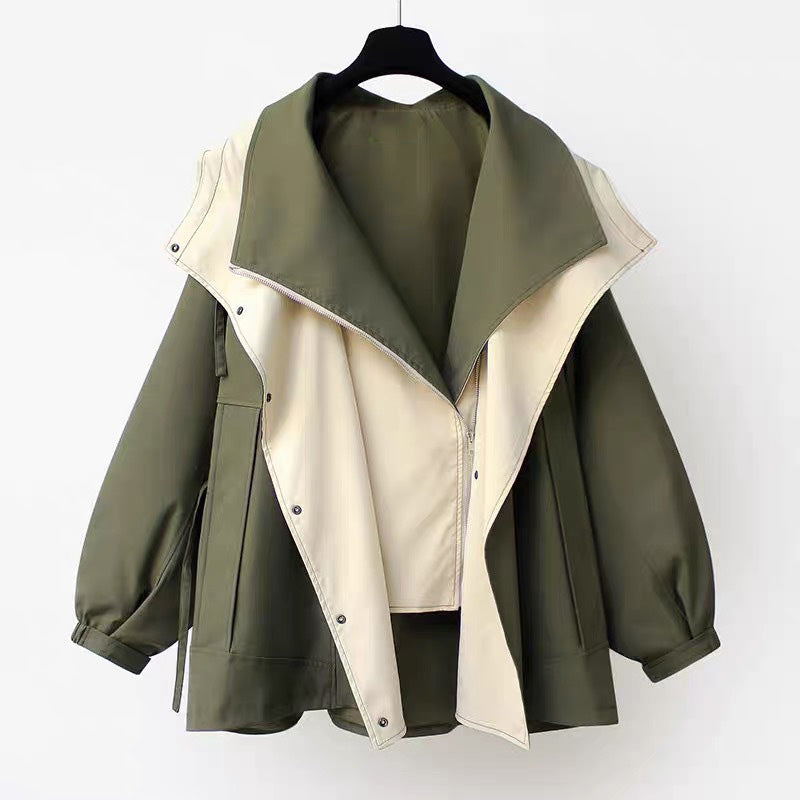 Layered Oversized Hooded Jacket