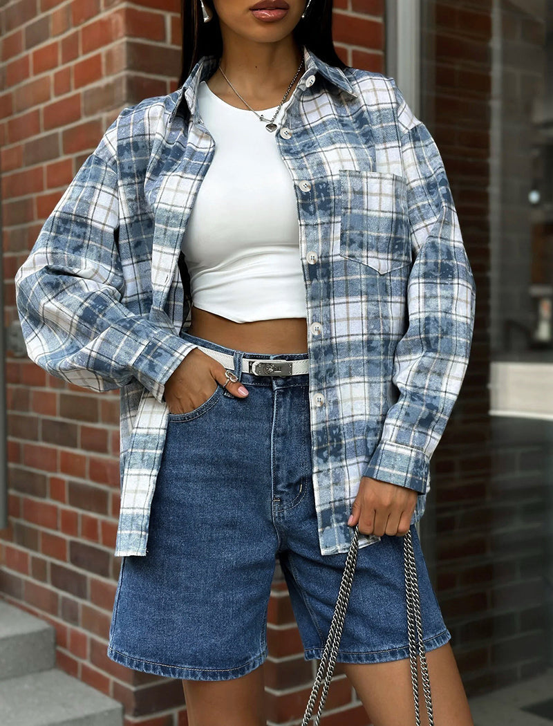 Plaid Long-Sleeve Shirt