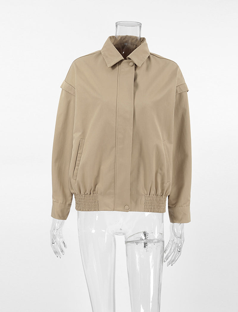 Collared Utility Zip-Up Jacket