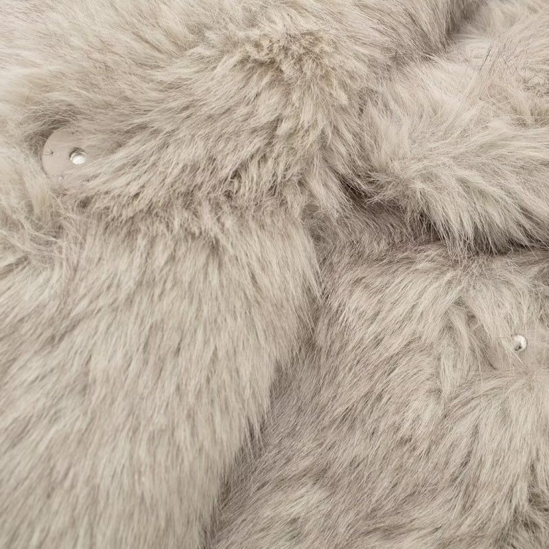 Cropped Faux Fur Jacket
