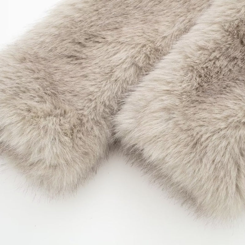 Cropped Faux Fur Jacket