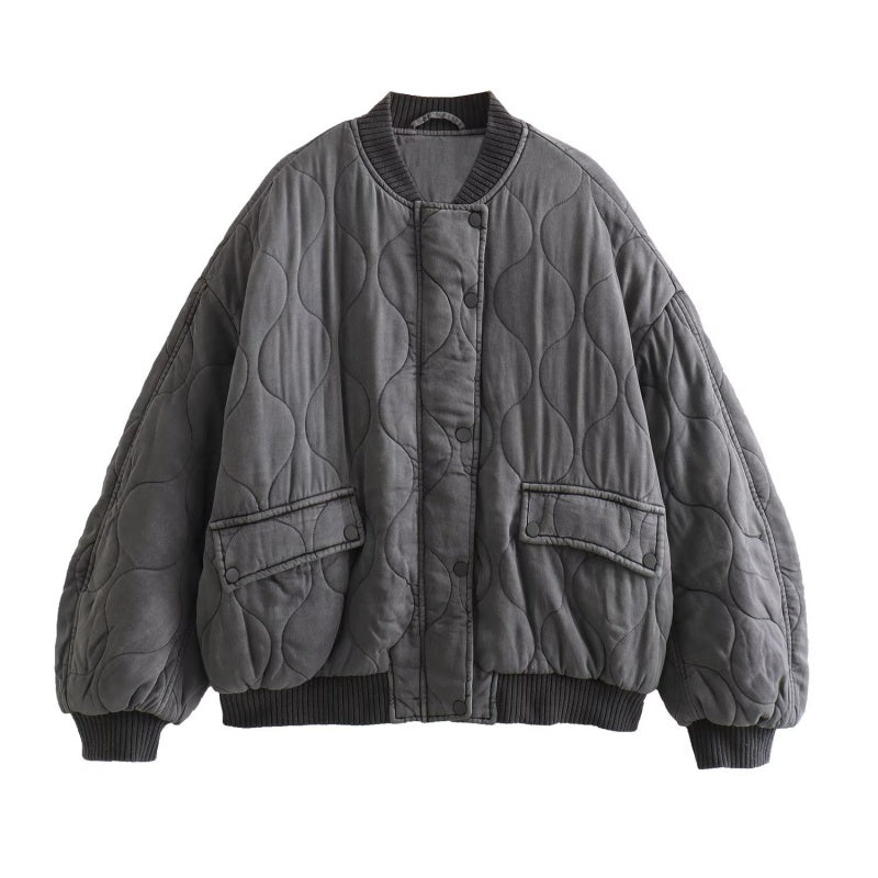Quilted Bomber Jacket