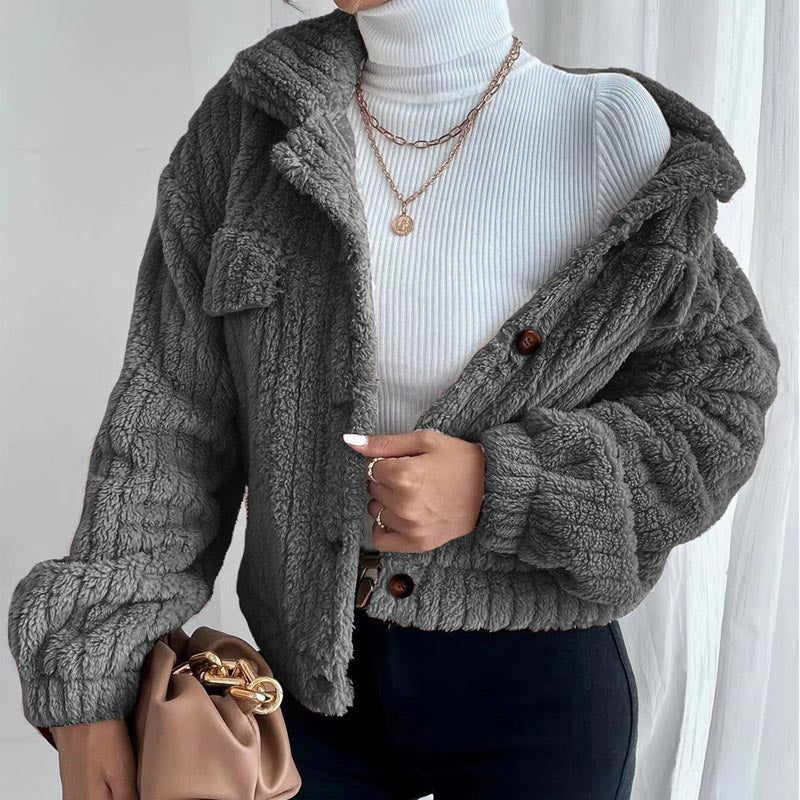 Plush Collar Coat