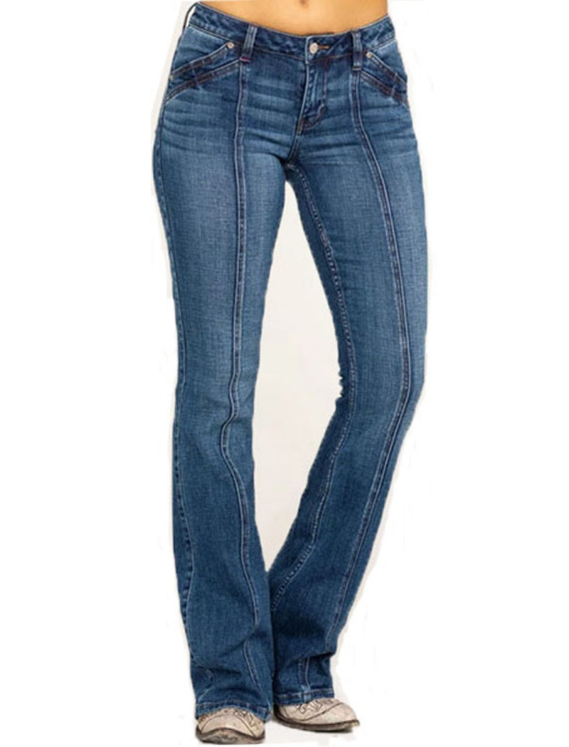 Slim-Fit Washed Flare Pants