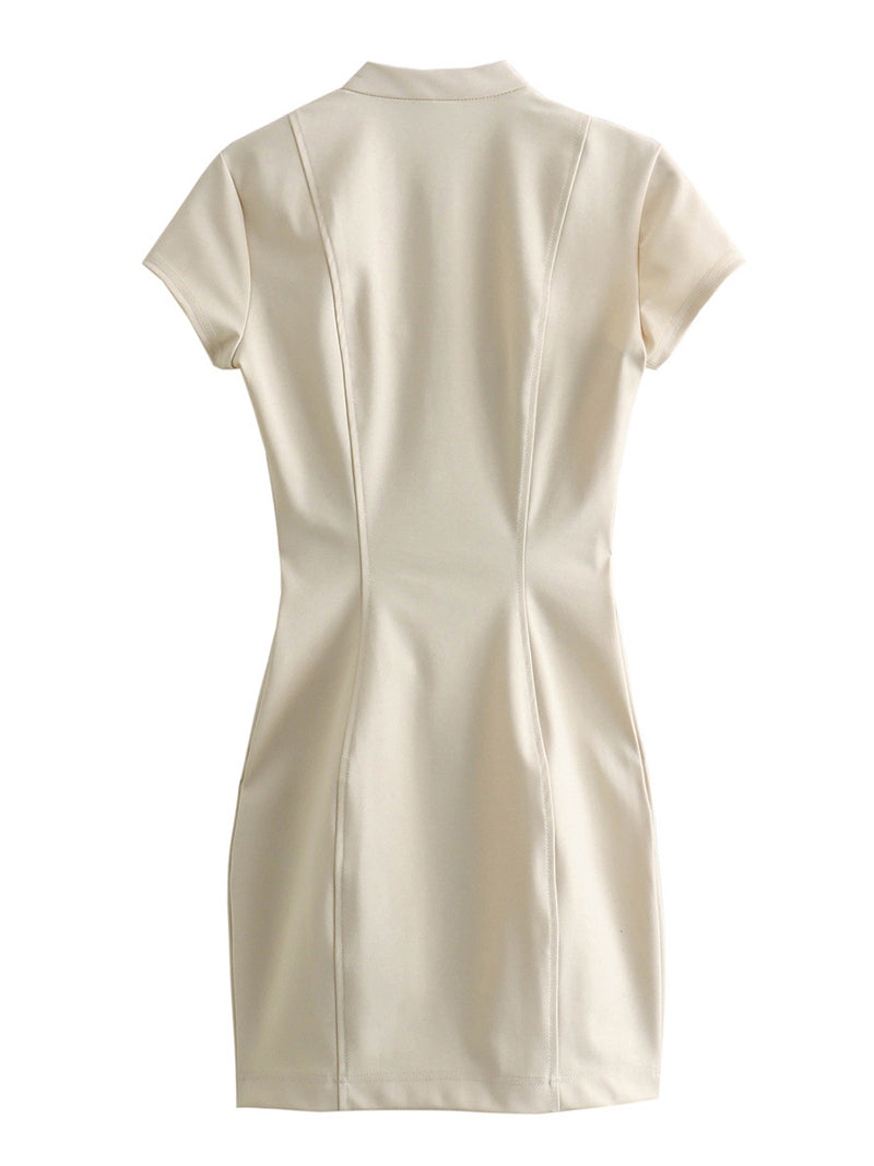Fitted Buttoned Dress