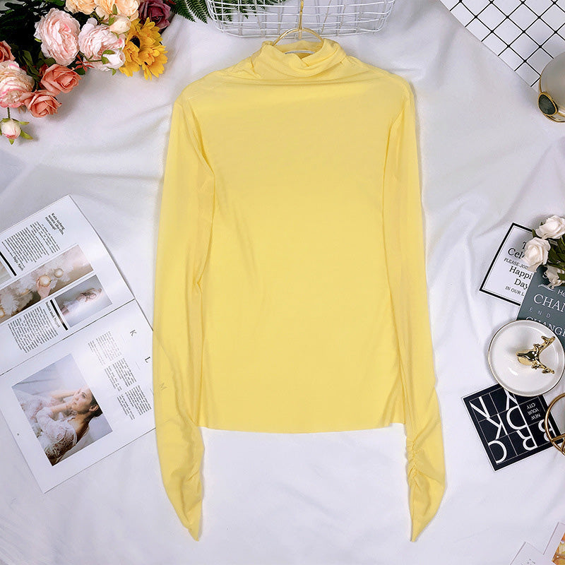 Long Sleeve Turtleneck Top in Assorted Colors