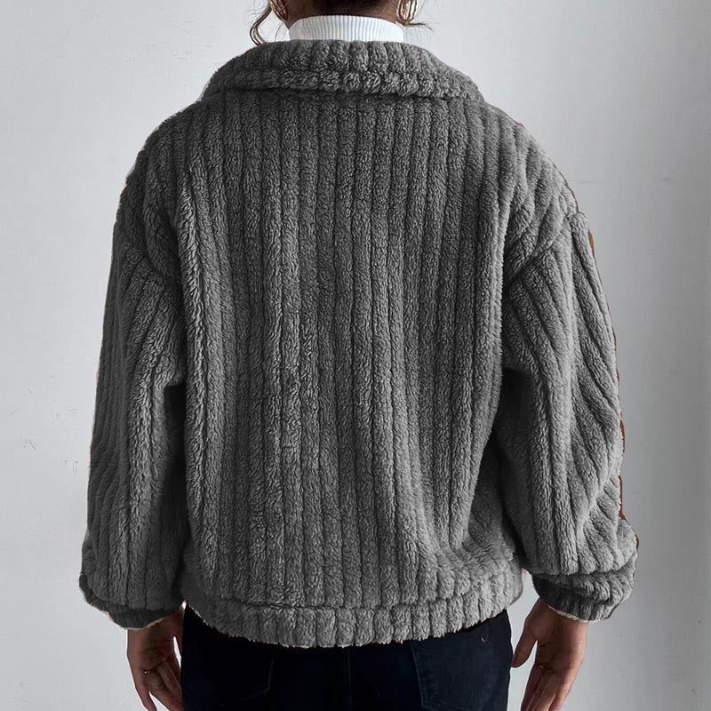 Plush Collar Coat