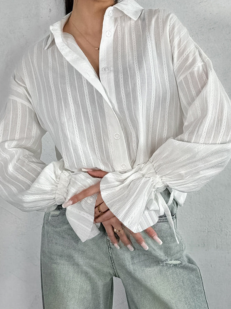 Button-Up Flare Shirt