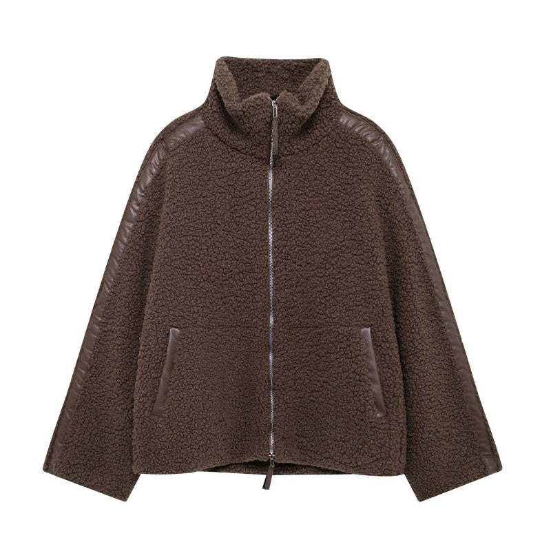 Zip-Up Fleece Jacket with Pockets