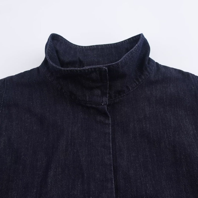 High-Neck Cape Coat