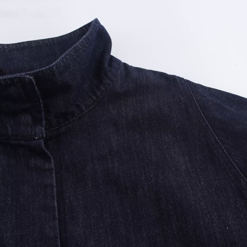 High-Neck Cape Coat