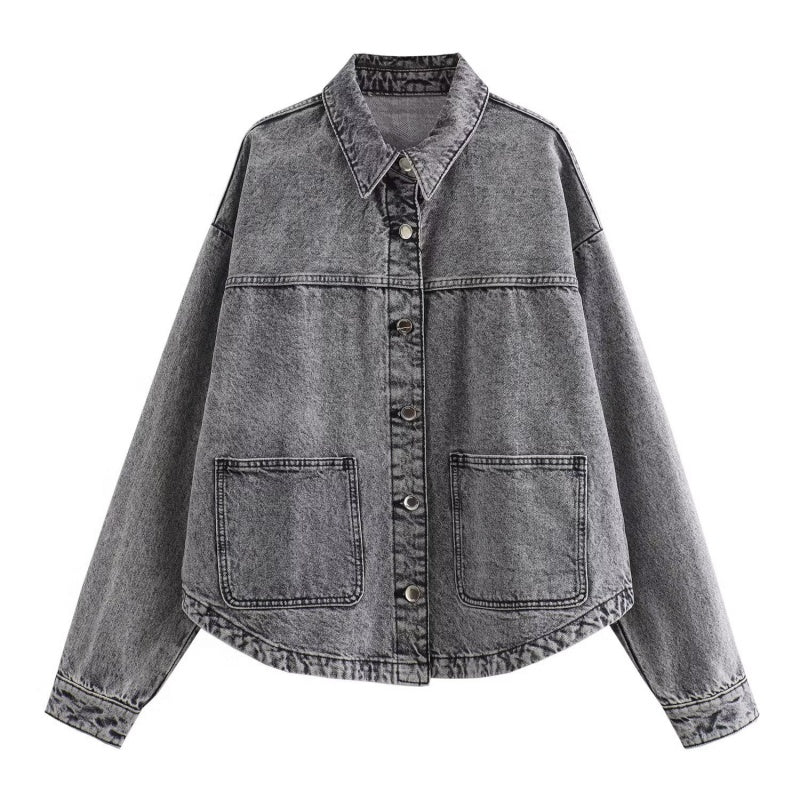 Oversized Casual Button-Up Jacket