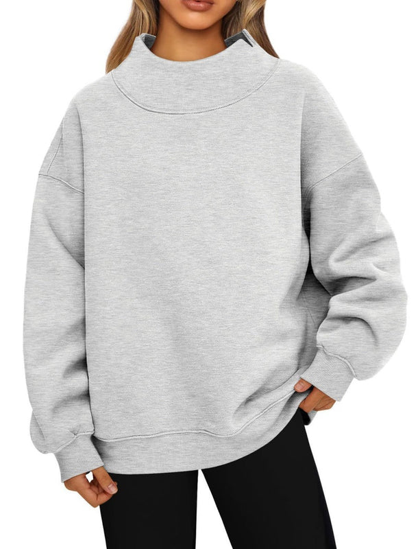 Oversized Mockneck Top Sweatshirt