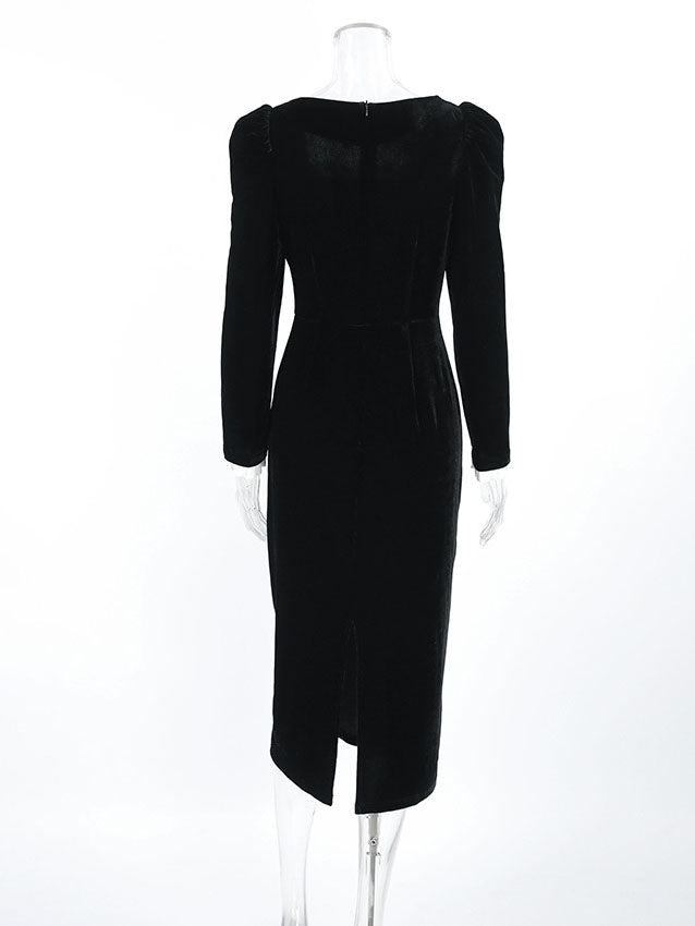 Ruffle Sleeve Midi Dress