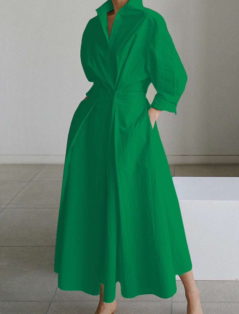 Graphic Long-Sleeve Maxi Dress
