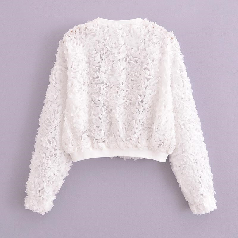Floral Embellished Cardigan Jacket