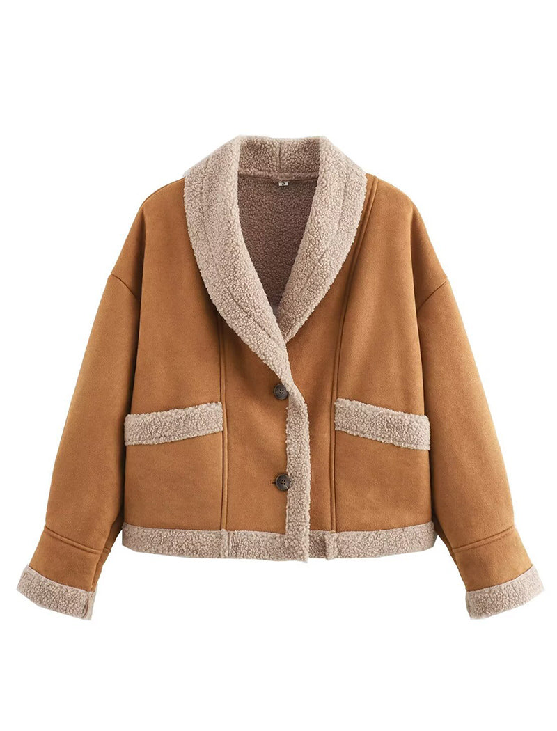 Oversized Faux Shearling Lined Coat