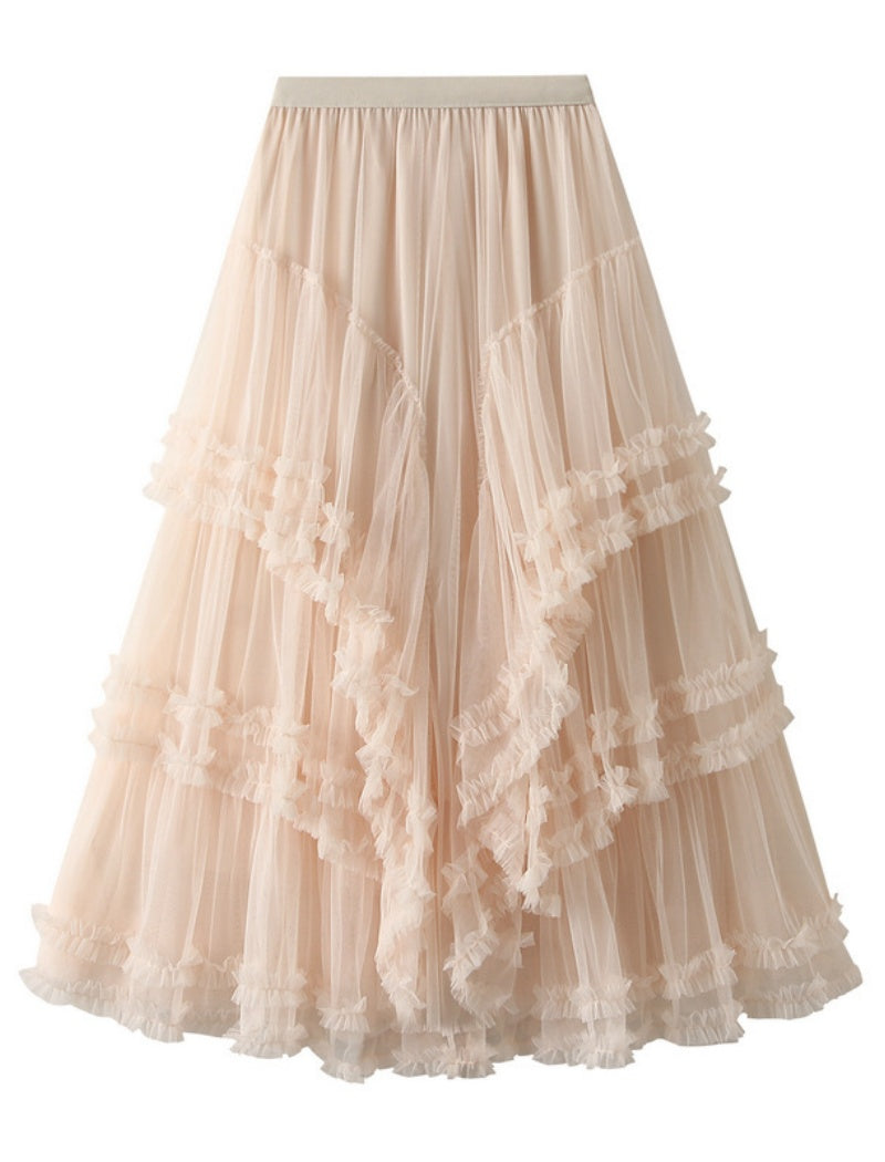 Layered Ruffle Maxi Skirt