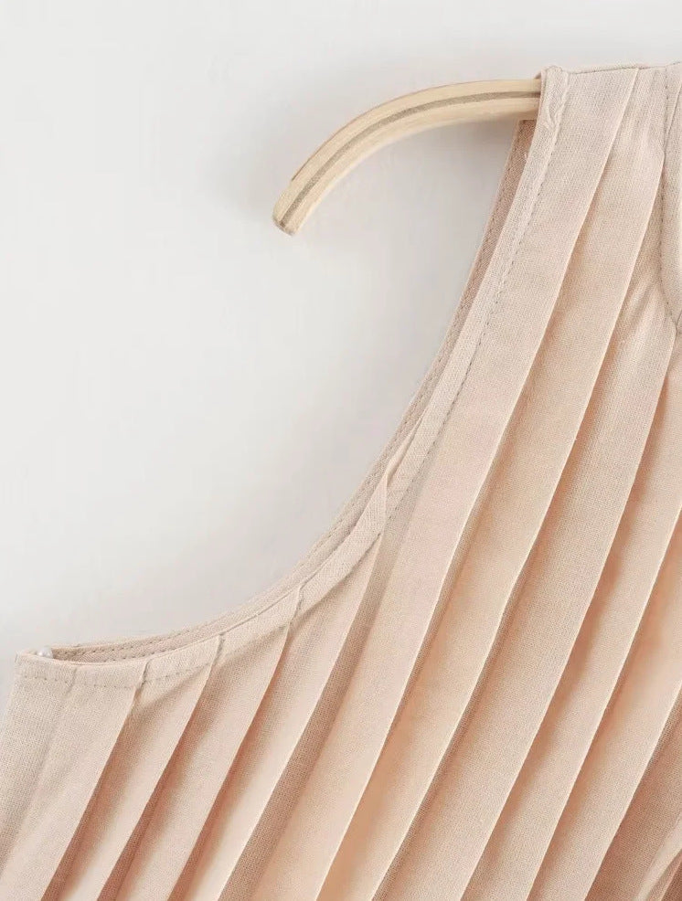 Pleated Vest and Skirt Set