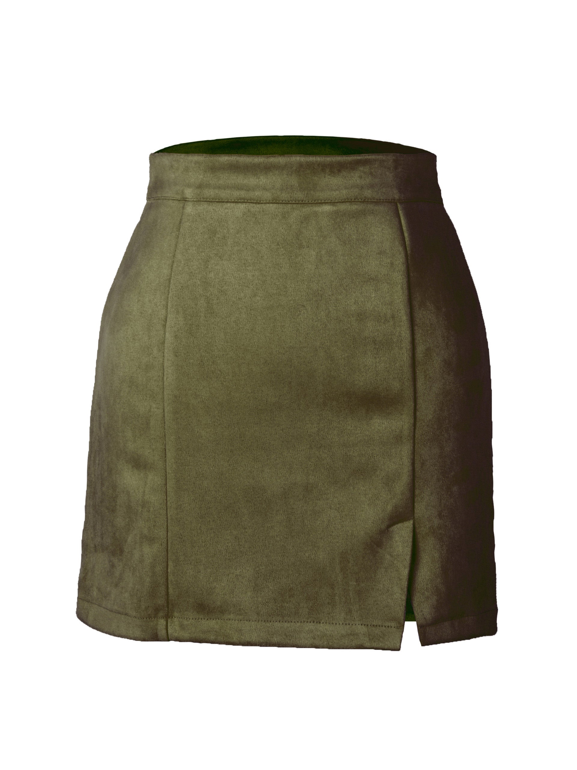 High-Waist Slit Mini Skirt