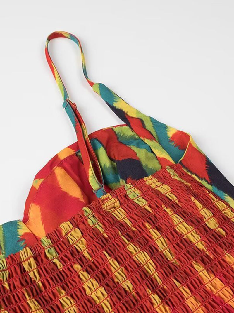 Geometric Print Maxi Cami Dress