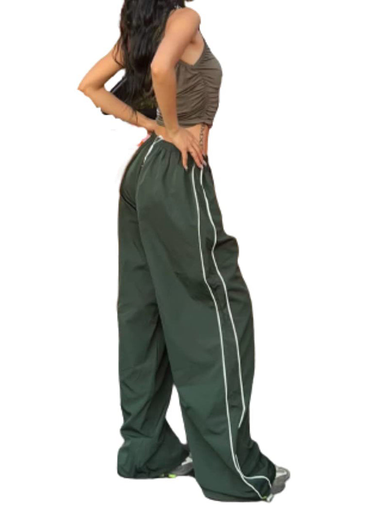 Track-Style Wide-Leg Pants