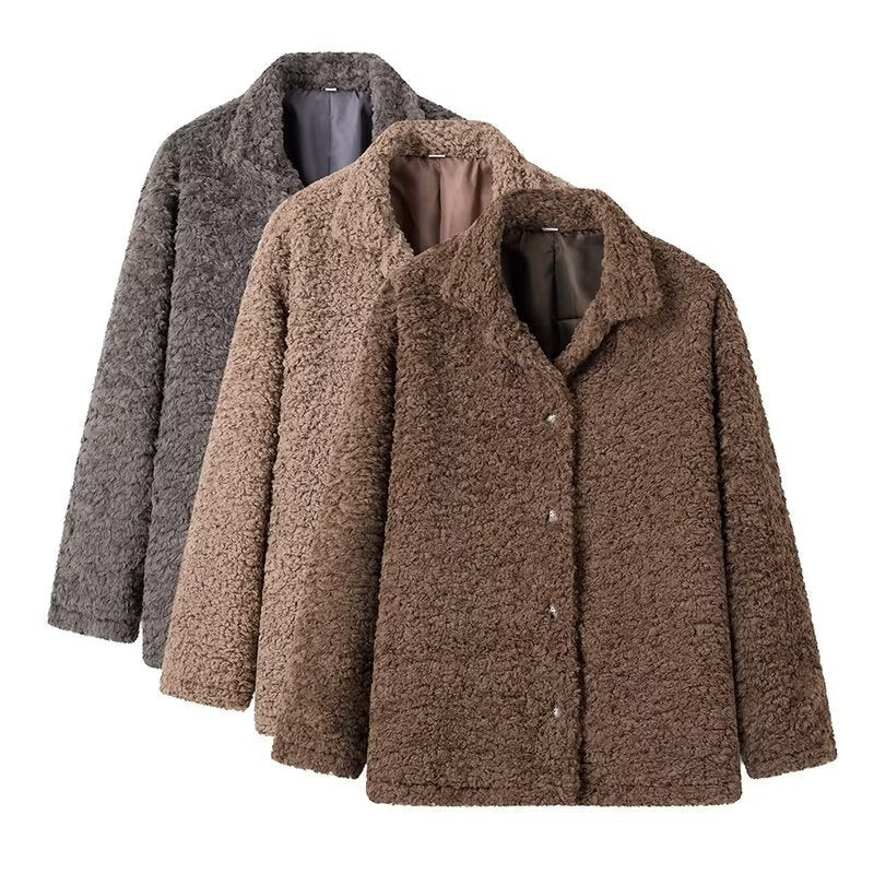 Oversized Faux Fur Jacket with Soft Texture