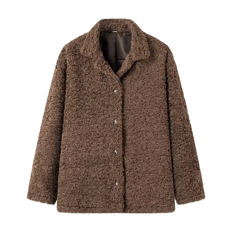 Oversized Faux Fur Jacket with Soft Texture