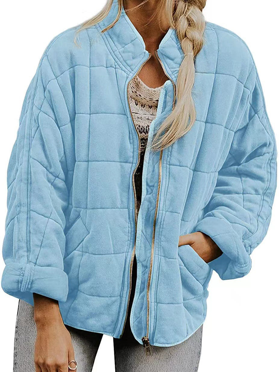 Pocket Stand Collar Puffer Jacket
