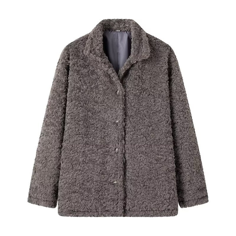 Oversized Faux Fur Jacket with Soft Texture