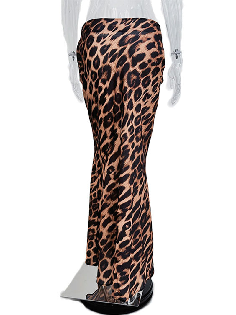 Leopard Print Maxi Skirt