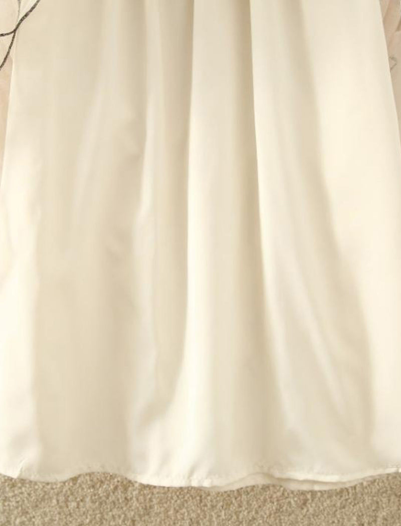 Mesh Midi Skirt with Wavy Patterns