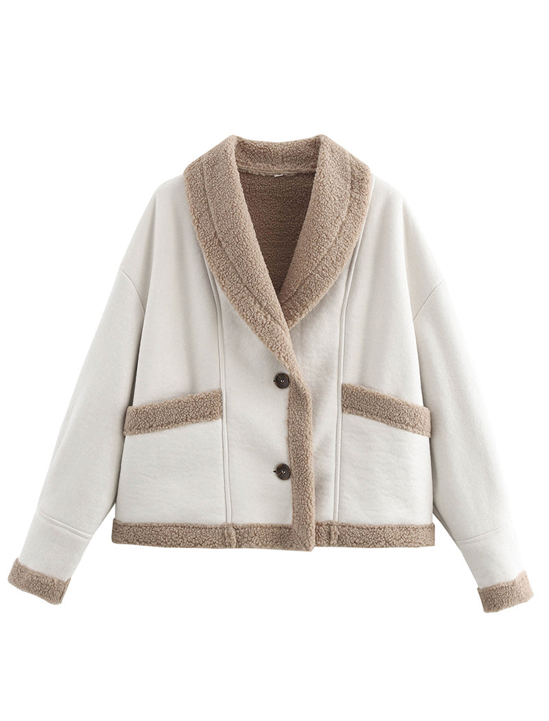 Oversized Faux Shearling Lined Coat
